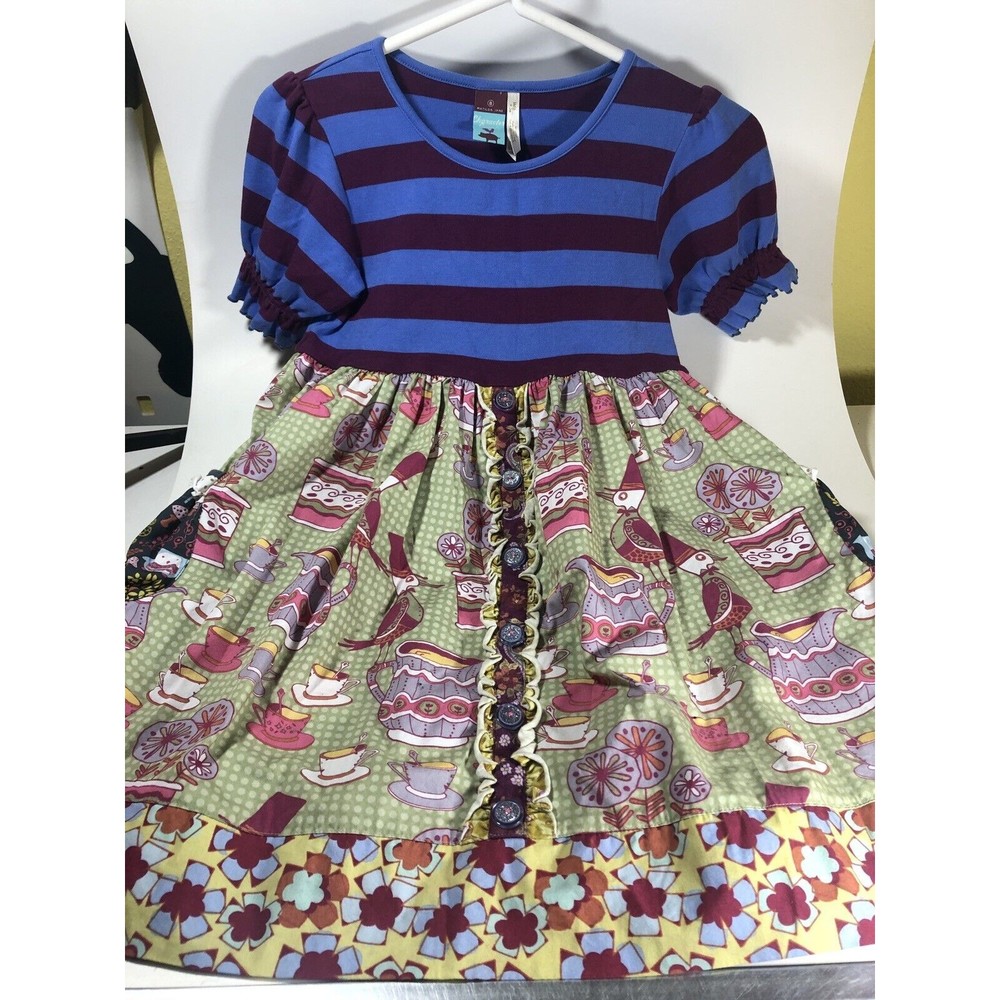 Matilda Jane Maggie at Tea Dress Heart Soul Pride Character Counts Girls Size 8